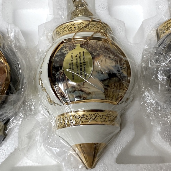 Bradford Edition Set 4 Woodland Tranquility Ornament Collection, 1999 - Picture 4 of 7